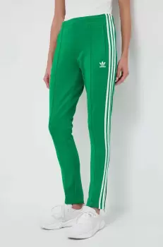 adidas Originals pantaloni de trening culoarea verde, cu imprimeu imagine