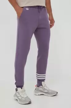 adidas Originals pantaloni de trening culoarea violet, cu imprimeu imagine