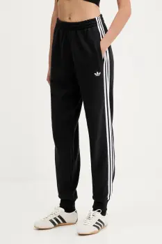 adidas Originals pantaloni de trening din bumbac 3-Stripes culoarea negru, cu imprimeu, JV7458 imagine