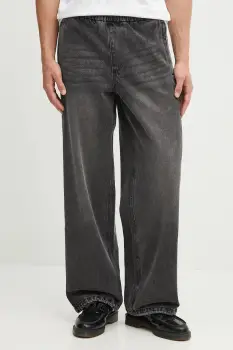 adidas Originals pantaloni de trening din bumbac Adilenium Denim culoarea negru, uni, KF8543 imagine