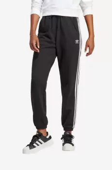 adidas Originals pantaloni de trening din bumbac culoarea negru, cu imprimeu IB7457-black imagine