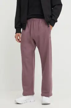 adidas Originals pantaloni de trening din bumbac culoarea roz, neted, IY2235 imagine