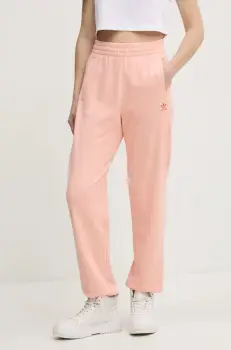 adidas Originals pantaloni de trening din bumbac Essential culoarea portocaliu, neted, JD1525 imagine