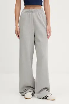 adidas Originals pantaloni de trening din bumbac Essentials culoarea gri, melanj, JW2811 imagine