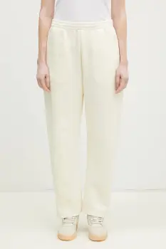 adidas Originals pantaloni de trening din bumbac Os Sweatpant culoarea bej, uni, JJ0943 imagine