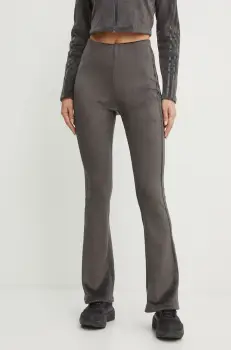 adidas Originals pantaloni de trening Femme Galore Rib Flared Legging culoarea gri, neted, JN3024 imagine