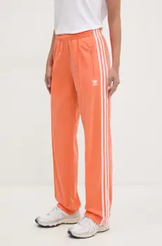 adidas Originals pantaloni de trening Firebird femei, culoarea portocaliu, cu imprimeu, JC8286 imagine