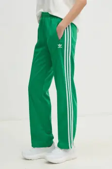adidas Originals pantaloni de trening Firebird femei, culoarea verde, cu imprimeu, JC8283 imagine