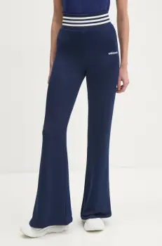 adidas Originals pantaloni de trening FLARED PANTS culoarea bleumarin, cu imprimeu, JC7688 imagine
