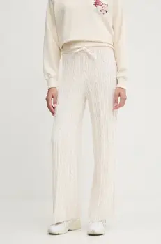 adidas Originals pantaloni de trening KNTD Jogger culoarea bej, neted, JN7658 imagine