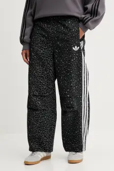 adidas Originals pantaloni de trening Leo culoarea gri, cu imprimeu, JV7564 imagine