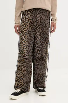 adidas Originals pantaloni de trening Leo culoarea maro, cu imprimeu, JV7563 imagine