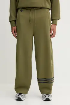 adidas Originals pantaloni de trening Neuclassics culoarea verde, cu imprimeu, JW5444 imagine