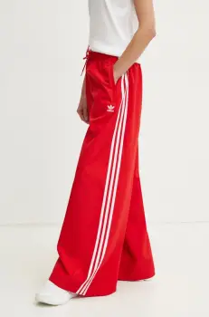 adidas Originals pantaloni de trening OVERSIZED TP culoarea rosu, cu imprimeu, JD3388 imagine
