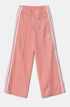 adidas Originals pantaloni de trening pentru copii culoarea portocaliu, cu imprimeu, JD1664 imagine