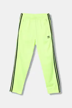 adidas Originals pantaloni de trening pentru copii culoarea verde, cu imprimeu, JV8591 imagine