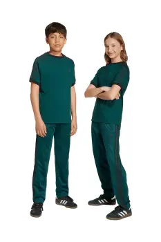 adidas Originals pantaloni de trening pentru copii culoarea verde, uni, JV8593 imagine