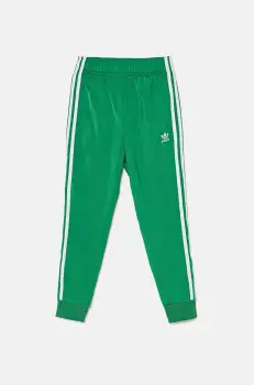 adidas Originals pantaloni de trening pentru copii SST TRACK PANTS culoarea verde, modelator, IY7461 imagine