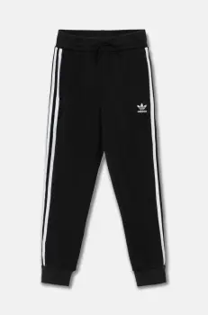 adidas Originals pantaloni de trening pentru copii TREFOIL PANTS culoarea negru, cu imprimeu, IY7484 imagine