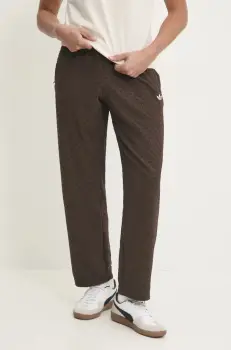 adidas Originals pantaloni de trening Q12 MONOGRAM TR culoarea maro, neted, JP4428 imagine