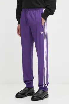 adidas Originals pantaloni de trening REAL ICON TP culoarea violet, cu imprimeu, JF2579 imagine
