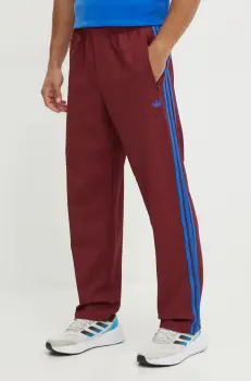 adidas Originals pantaloni de trening Trackpant culoarea bordo, cu imprimeu, JN5977 imagine