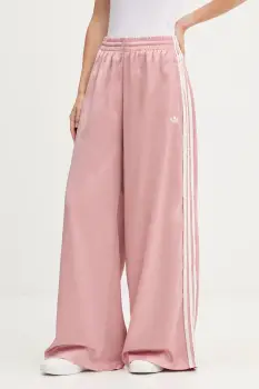 adidas Originals pantaloni de trening Wide Leg Pants culoarea roz, uni, KC8815 imagine