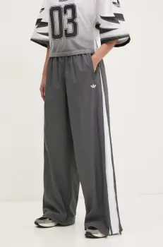 adidas Originals pantaloni de trening WOVEN TP femei, culoarea gri, uni, JY8880 imagine