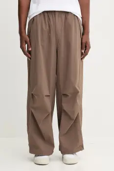 adidas Originals pantaloni Ess Parachute culoarea maro, drept, JW1087 imagine