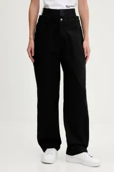 adidas Originals pantaloni Firebird culoarea negru, drept, high waist, JX7594 imagine