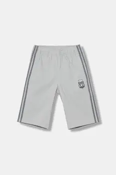 adidas Originals pantaloni scurti copii culoarea gri, cu imprimeu, talie reglabila, JW7733 imagine