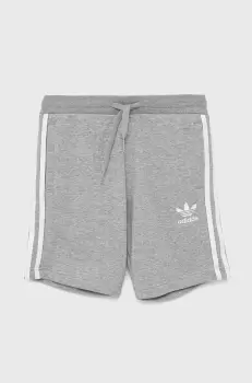 adidas Originals pantaloni scurti copii culoarea gri, melanj imagine