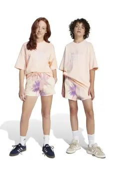 adidas Originals pantaloni scurti copii culoarea violet, cu imprimeu, talie reglabila, JD2944 imagine