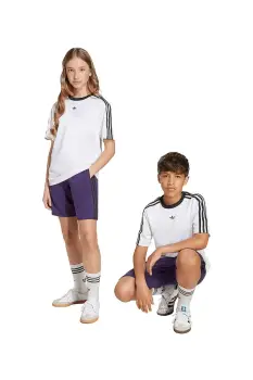 adidas Originals pantaloni scurti copii culoarea violet, cu imprimeu, talie reglabila, JV8633 imagine