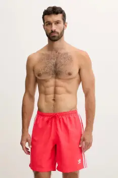 adidas Originals pantaloni scurti de baie Adicolor culoarea rosu, JX2690 imagine