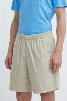 adidas Originals pantaloni scurti din bumbac culoarea bej, IS1733 imagine