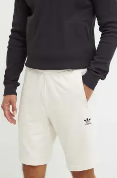 adidas Originals pantaloni scurti din bumbac culoarea bej, IY8518 imagine