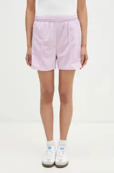 adidas Originals pantaloni scurti Firebird femei, culoarea roz, modelator, high waist, JD0821 imagine