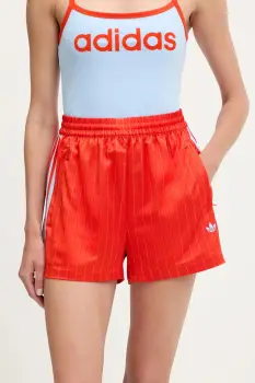 adidas Originals pantaloni scurti Shorts culoarea rosu, cu imprimeu, high waist, KD2286 imagine