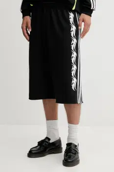 adidas Originals pantaloni scurti Spiders Oversized Inch Sweat Shorts culoarea negru, JW0205 imagine