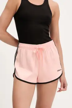 adidas Originals pantaloni scurti Sprinter Shorts culoarea portocaliu, cu imprimeu, high waist, JN5643 imagine