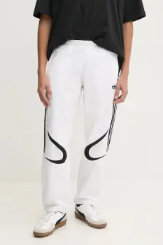 adidas Originals pantaloni TEAMGEIST TP barbati, culoarea bej, modelator, JP1119 imagine