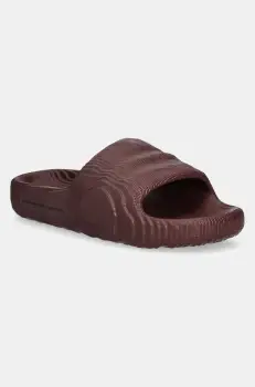 adidas Originals papuci Adilette 22 W femei, culoarea bordo, JH9691 imagine
