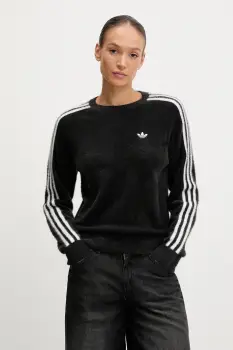 adidas Originals pulover Holiday Sweater culoarea negru, light, JX7813 imagine