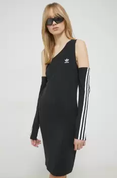 Adidas Originals rochie culoarea negru, mini, mulata imagine
