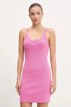adidas Originals rochie Rib Mini Dress culoarea roz, mini, mulata, JI5750 imagine