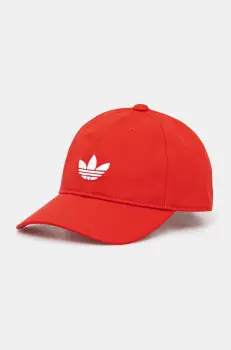 adidas Originals sapca de baseball din bumbac BASEBALL AC culoarea rosu, cu imprimeu, JC6026 imagine