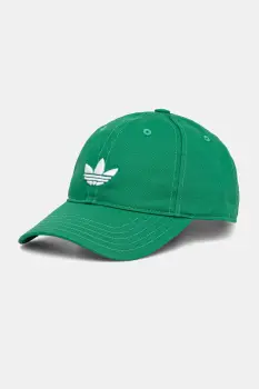 adidas Originals sapca de baseball din bumbac culoarea verde, JV7390 imagine