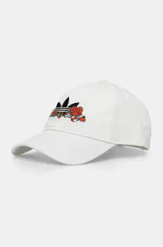 adidas Originals sapca de baseball din bumbac Nelson culoarea alb, cu imprimeu, JD0991 imagine