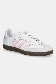 adidas Originals tenisi din piele copii SAMBA OG culoarea alb, JQ2849 imagine